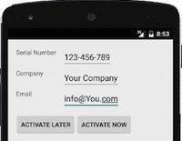 Activate App to Android device
